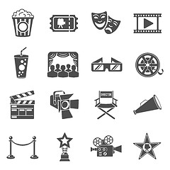 Image showing Cinema and Movie Icons Set