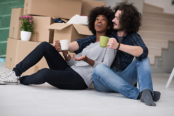 Image showing Relaxing in new house