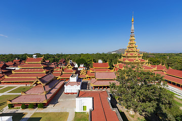 Image showing Mandalay Palace Aerial View
