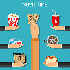 Image showing Cinema and Movie time