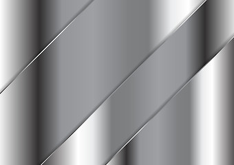 Image showing Abstract grey metallic plate design