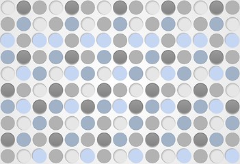 Image showing Blue and grey circles pattern design