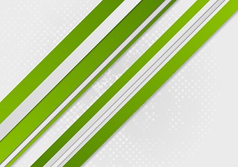 Image showing Abstract green corporate stripes background