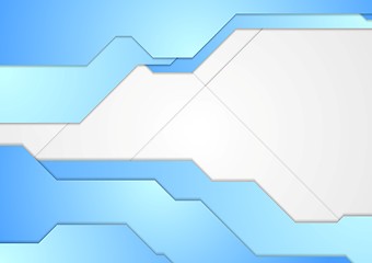 Image showing Blue and white tech corporate background
