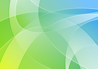 Image showing Abstract blue and green colorful wavy background