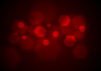 Image showing Dark red tech geometric background