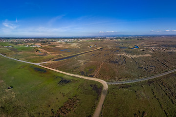 Image showing Aerial View of rural landscape