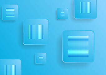 Image showing Abstract blue geometric background