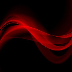 Image showing Bright red glowing waves on black background