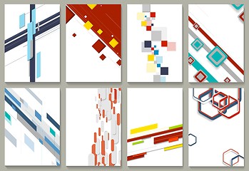 Image showing Abstract minimal geometric backgrounds set