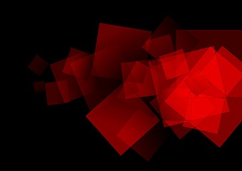 Image showing Abstract red squares tech background