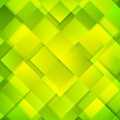 Image showing Abstract bright green squares background