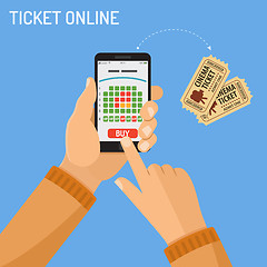 Image showing online cinema ticket order concept