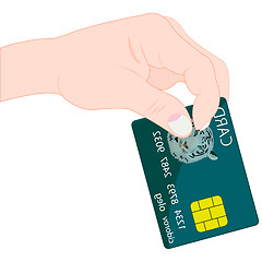 Image showing Bank card in hand