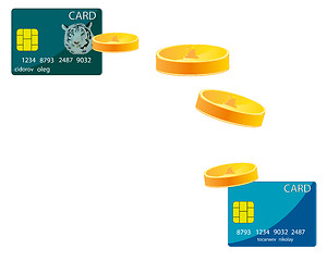 Image showing Translation of the money with cards on card