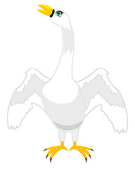 Image showing Cartoon of the bird swan