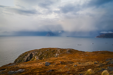 Image showing Cliff in fog