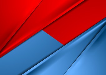 Image showing Abstract red and blue smooth contrast background
