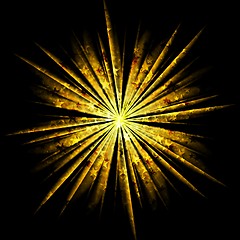 Image showing Shiny golden beams design