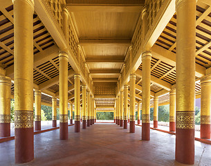 Image showing Corridor in Mandalay Palace 