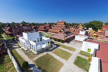 Image showing Mandalay Palace Aerial View