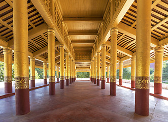 Image showing Corridor in Mandalay Palace 