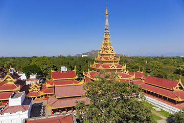 Image showing Mandalay Palace Aerial View