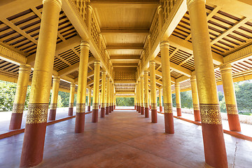 Image showing Corridor in Mandalay Palace 