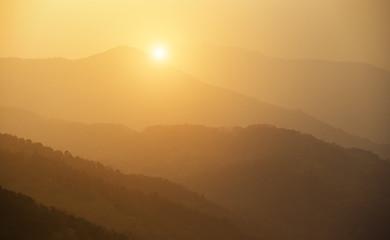 Image showing Tai Mo Shan sunset