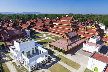 Image showing Mandalay Palace Aerial View