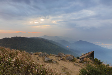 Image showing Tai Mo Shan sunset