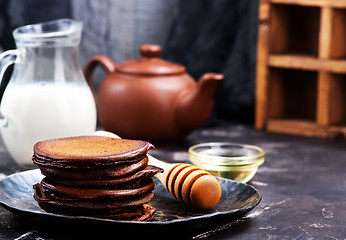 Image showing chocolate pancakes