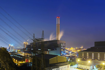 Image showing Glow light of petrochemical industry 