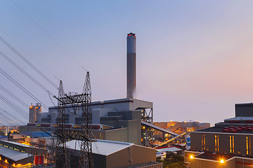 Image showing Glow light of petrochemical industry 