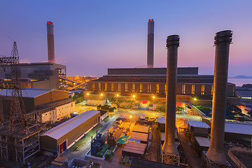 Image showing Glow light of petrochemical industry 