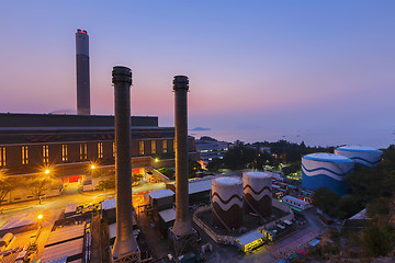 Image showing Glow light of petrochemical industry 