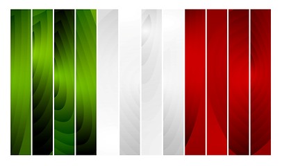 Image showing Wooden Italian flag