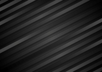 Image showing Abstract black diagonal stripes background