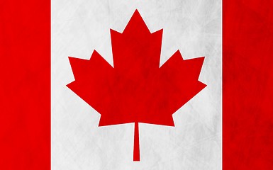 Image showing Canadian grunge flag background