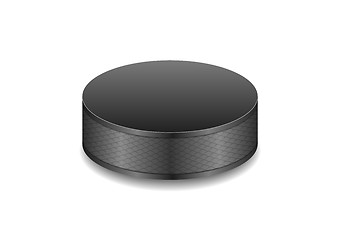 Image showing Hockey black puck background