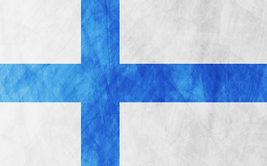 Image showing Finnish grunge flag background