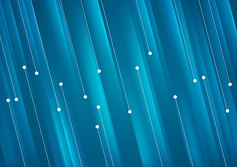 Image showing Blue tech stripes background and circuit board lines