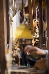 Image showing woman Weaving