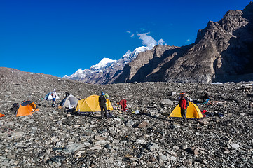 Image showing Tents of hikers