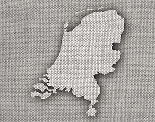 Image showing Textured map of the Netherlands,