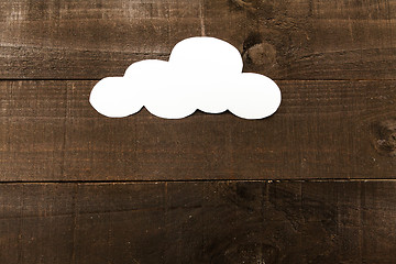 Image showing White cloud over a dark background