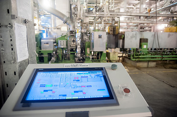 Image showing Control local management panel of an extruder