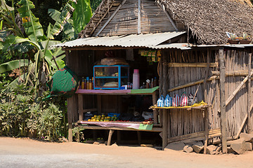 Image showing African malagasy huts in Andasibe region