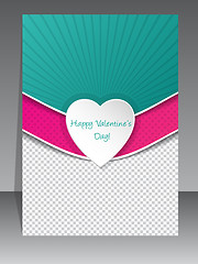 Image showing Valentine day greeting with photo container