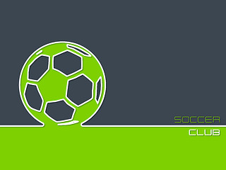 Image showing Soccer club background flat style